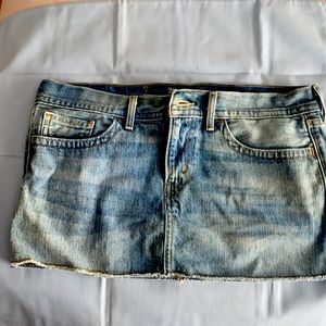 Levi's Mini Jean Skirt 29 Raw Hem